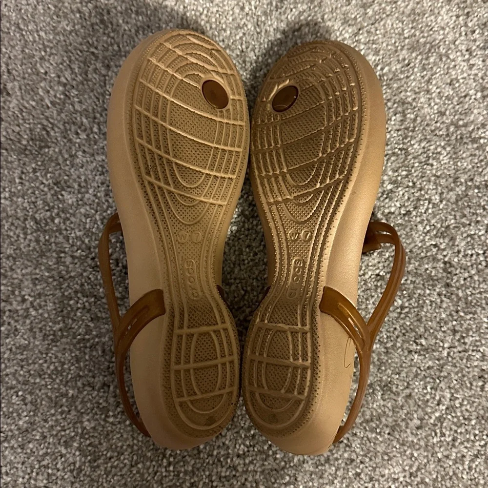 CROCS Brown Sandal Flats - Picture 9 of 10